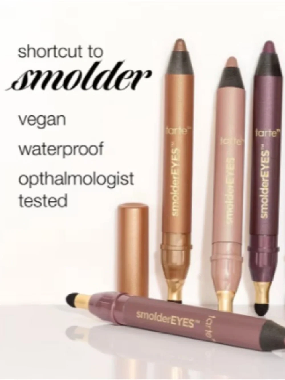 TARTE SmolderEyes Shadow Eye Liner w/Sharpener Heat (Matte Redwood) NIB